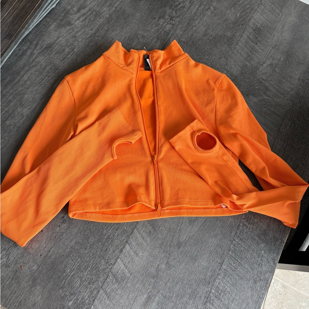 H&M Vibrant Orange Bomber Jacket